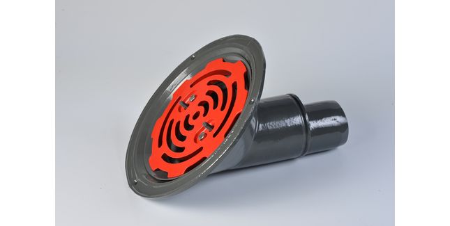 ACO 45° Spigot Aluminium Roof Drainage Outlet (Flat Grate)