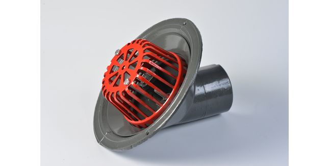 ACO 45° Screw Aluminium Roof Drainage Outlet (Dome Grate)