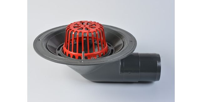 ACO 90° Spigot Aluminium Roof Drainage Outlet (Dome Grate)