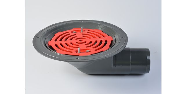 ACO 90° Spigot Aluminium Roof Drainage Outlet (Flat Grate)