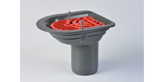 ACO Aluminium Roof Balcony Drainage Spigot Outlet (Flat Grate)