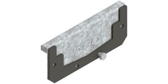 ACO DeckLine 125 50mm Level Invert Drainage Channel Stop End Plate