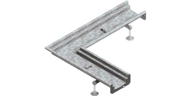 ACO DeckLine 125 50mm Level Invert Drainage Corner Unit