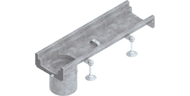 ACO DeckLine 125 Level 50mm Invert End Outlet Drainage Channel - 500mm