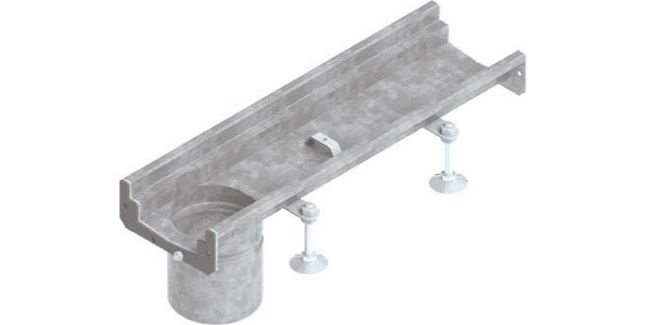 ACO DeckLine 125 Level 50mm Invert End Outlet Drainage Channel - 1000mm