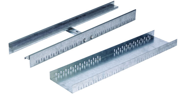 ACO FreeDeck Galvanised Steel Adjustable Length Intermediate Section - 600mm x 140mm x 75mm - 105mm