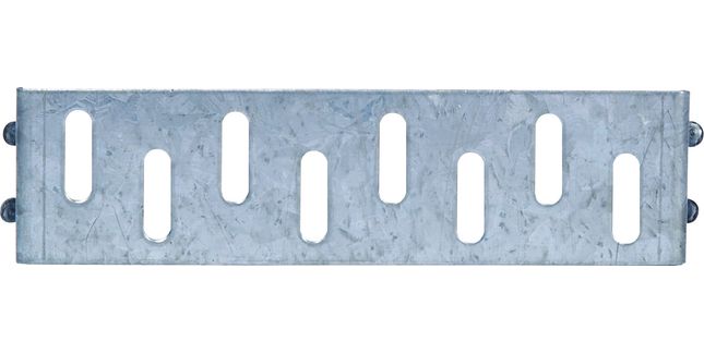 ACO FreeDeck Galvanised Intermediate Channel Drain Fixed End Plate - 50mm