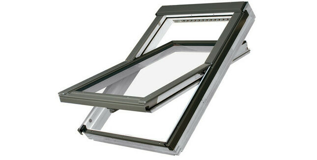 Fakro FTU-V P5 Centre Pivot White Polyurethane Window Triple Glazed 55cm x 98cm