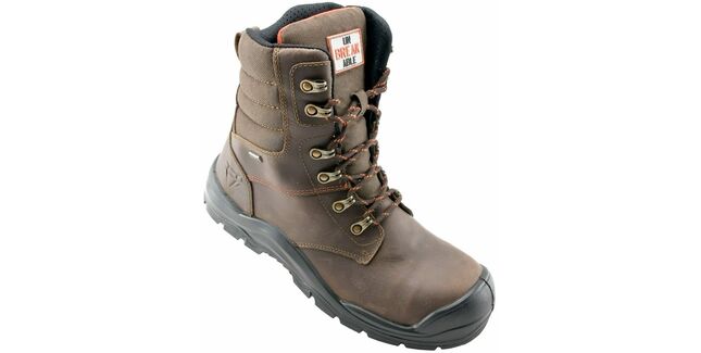 Unbreakable Waterproof Tornado Brown Safety Zip Sided Boot