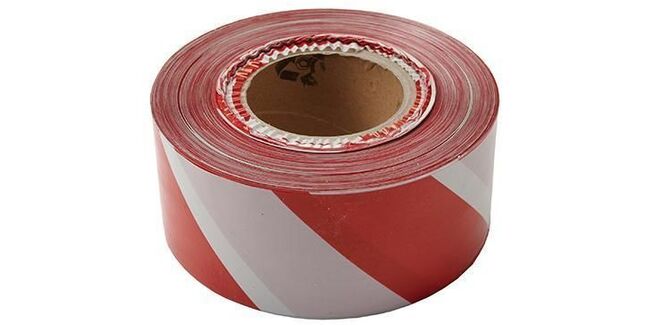 CMS Zebra Tape (Red/White) 70mm x 500m