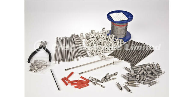 30m Pigeon Post  and Wire Kit For Masonry - Grey