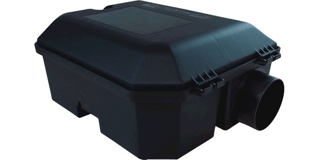PestFix Vanguard Heavy Duty Rat Bait Station - Black - Accepts Snap Traps