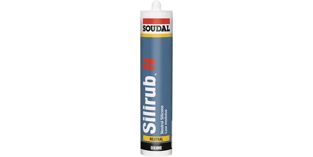 Soudal Silirub N Silicone Adhesive Low Modulus - Clear (300ml)