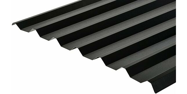 Cladco 34/1000 Box Profile 0.7mm Metal Roof Sheet - Black (PVC Plastisol Coated)