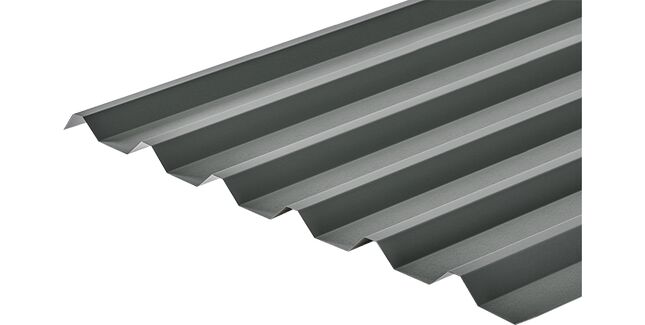 Cladco 34/1000 Box Profile 0.7mm Metal Roof Sheet - Merlin Grey (PVC Plastisol Coated)