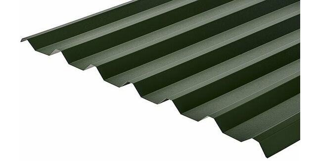 Cladco 34/1000 Box Profile 0.7mm Metal Roof Sheet - Juniper Green (PVC Plastisol Coated)