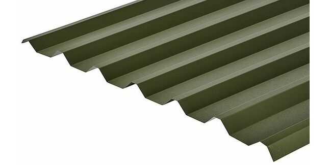 Cladco 34/1000 Box Profile 0.7mm Metal Roof Sheet - Olive Green (PVC Plastisol Coated)