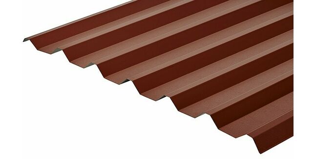 Cladco 34/1000 Box Profile 0.7mm Metal Roof Sheet - Chestnut (PVC Plastisol Coated)