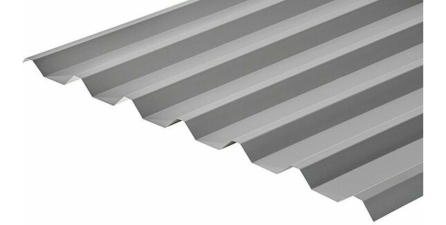 Cladco 34/1000 Box Profile 0.5mm Metal Roof Sheet - Light Grey (Polyester Paint Coated)