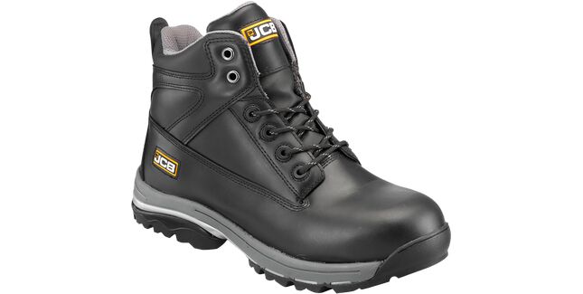 JCB Workmax Black Safety Boot With Steel Toe Cap S1P SRA