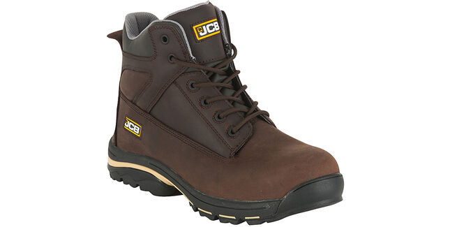 JCB Workmax Dark Brown Safety Work Boots S1P SRA