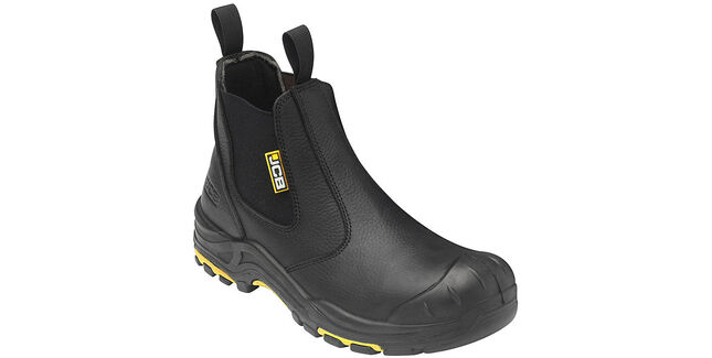 JCB Dealer Waterproof Black Full Grain Safety Boots S3 HRO SRC