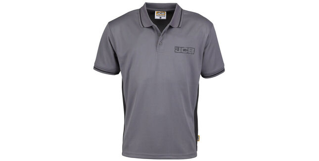 JCB Trade Grey/Black Anti-Bac Polo Shirt