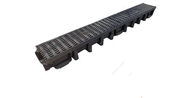 DekDrain B125 Channel Length With Plastic Grate (1000mm x 131mm x 98mm)