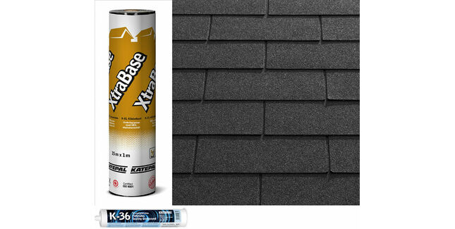 Katepal 3T Black Bitumen Felt Shingles Kit