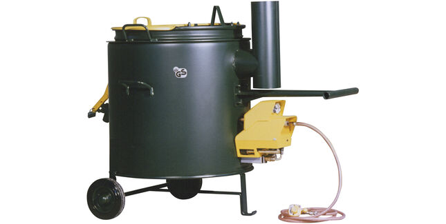 Grun Round Bitumen Boiler & Burner - 119 Litre / 26 Gallon