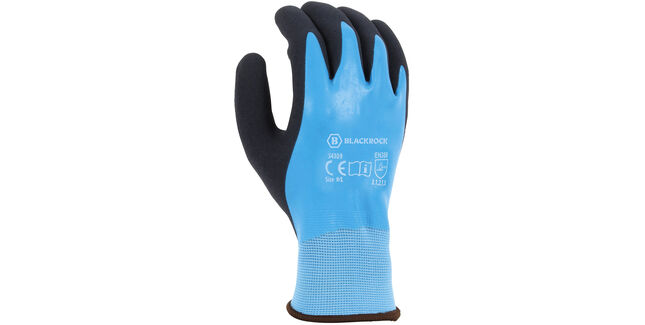 CMS Blackrock Watertite Waterproof Latex Grip Work Glove For Wet & Dry Conditions - Blue