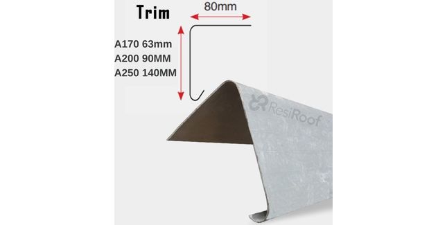 Fibreglass GRP A200 Edge Drip Trim - 1.5m