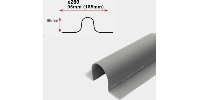 Fibreglass GRP E280 Roofing Expansion Trim - 3m