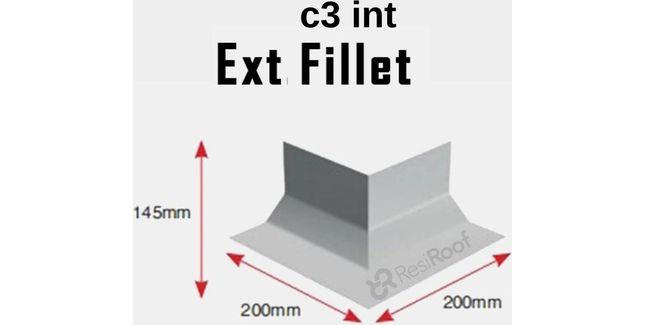 Fibreglass GRP C3 External Fillet Corner Trim