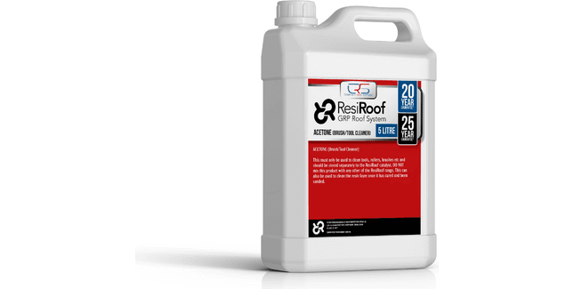 ResiRoof GRP Acetone Brush &amp; Tool Cleaner - 5 Litres