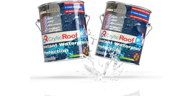 CrylicRoof Instant Waterproof Protection Repair Liquid Sealant - Grey