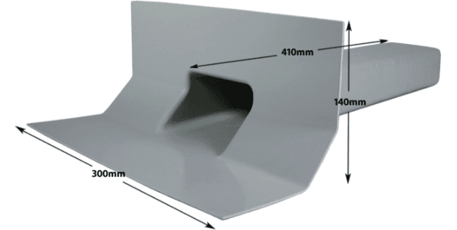 ResiRoof Flat Roof GRP Through Wall/Parapet Outlet Trim