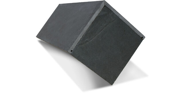 Mayan Natural Slate All-in-One RealRidge Ridge Block End - Graphite