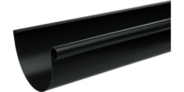 Infinity Steel Half  Round Gutter Assemblies (Inclusive of Union Connectors) - 3m - Black
