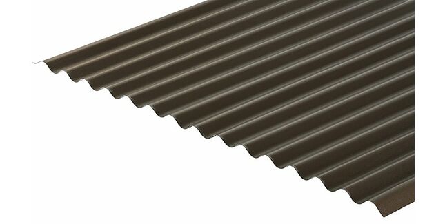 Cladco 13/3 Corrugated Profile 0.7mm Metal Roof Sheet - Van Dyke Brown (PVC Plastisol Coated)