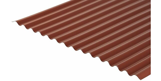Cladco 13/3 Corrugated Profile 0.7mm Metal Roof Sheet - Chestnut (PVC Plastisol Coated)
