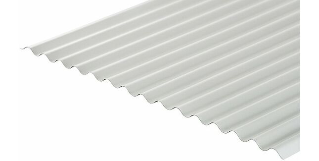 Cladco 13/3 Corrugated Profile 0.7mm Metal Roof Sheet - White (PVC Plastisol Coated)