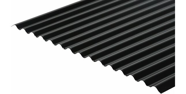 Cladco 13/3 Corrugated Profile 0.5mm Metal Roof Sheet - Black (Polyester Paint Coated)