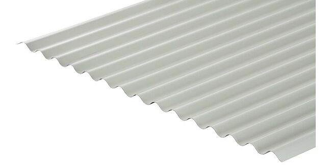 Cladco 13/3 Corrugated Profile 0.5mm Metal Roof Sheet - White (Polyester Paint Coated)