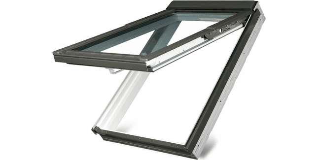 FAKRO White PVC preSelect Top Hung &amp; Centre Pivot Double Glazed Roof Window (PPP-V)