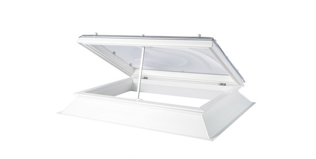 Coxdome Classic Range Electrically Operated Double Skin Clear Polycarbonate Dome with Opening Vent