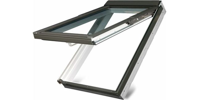 FAKRO White Acrylic preSelect Top Hung &amp; Centre Pivot Double Glazed Roof Window (FPW-V)
