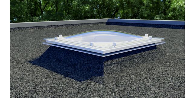 Whitesales em.tube Tubular Double Glazed Sun Tunnel (For a Flat Roof With Upstand)