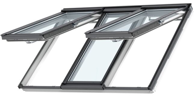 VELUX GPLS FFKF06 2066 Triple Glazed Studio 3-in-1 Top Hung Roof Window - 188cm x 118cm