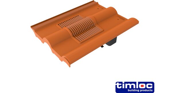 Timloc Double Roman Tile Vent - 328mm x 137mm x 422mm (Box of 6)